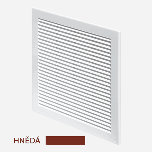 Den Braven - Mřížka větrací se síťovinou, 180 mm x 250 mm, plastová, hnědá