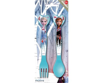 Sada dětských plastových příborů FROZEN, 2 ks