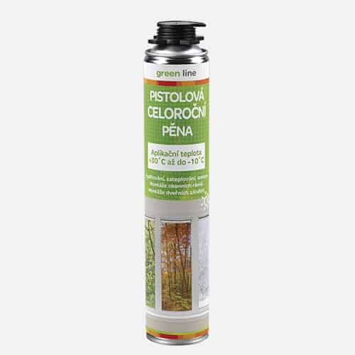 Den Braven - Celoroční montážní pěna Green line, pistolová dóza 750 ml, zelená