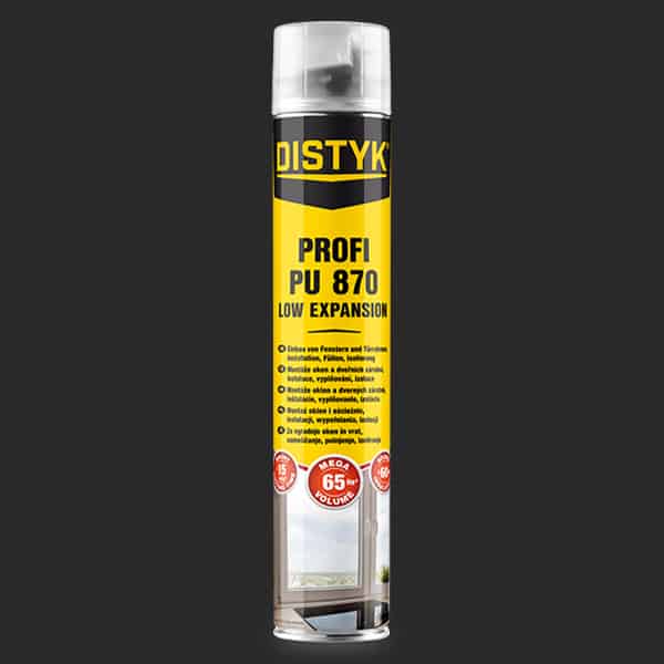 PROFI PU 870 PISTOLOVÁ PĚNA Distyk / PROFI PU 870 LOW EXPANSION, pistolová dóza 870 ml, žlutá