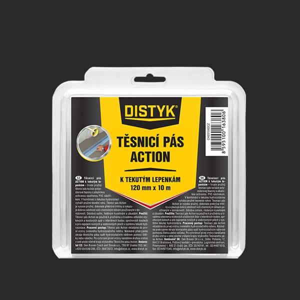 TĚSNICÍ PÁS ACTION Distyk, 120 mm x 5 m, šedý