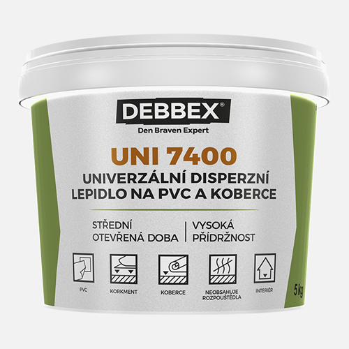 Den Braven - Univerzální disperzní lepidlo na PVC a koberce UNI 7400, kbelík 14 kg