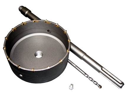 Příklepová vrtací korunka, průměr 150mm se stopkou 400mm SDS MAX