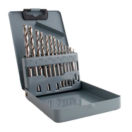 Magg PROFI - Sada vrtáků HSS-G vybrušované 13 ks (1,5-6,5mm), plechový box