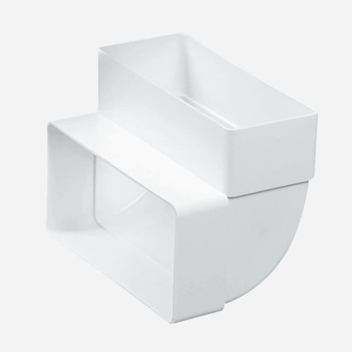 Den Braven - Koleno vertikální ploché 90°, 55 mm x 110 mm, plastové