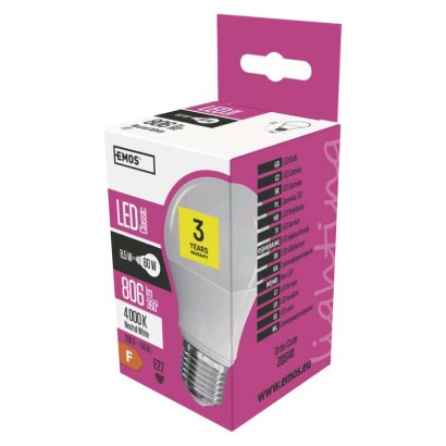 LED žárovka Classic A60 8,5W E27 neutrální bílá ZQ5141