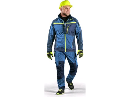 Kalhoty CXS NAOS pánské, modro-modré, HV žluté doplňky, vel. 50