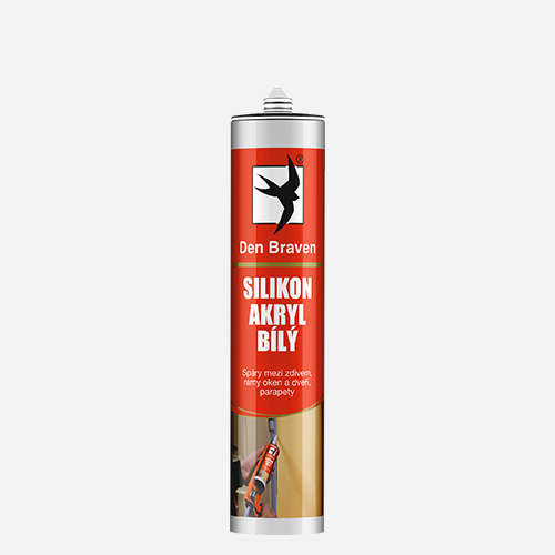 Den Braven - Silikon akrylový tmel, kartuše 280 ml, bílá