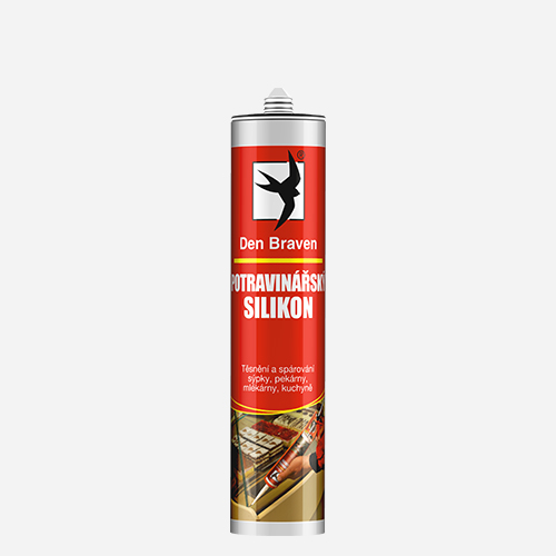 Den Braven - Potravinářský silikon, kartuše 280 ml, transparentní