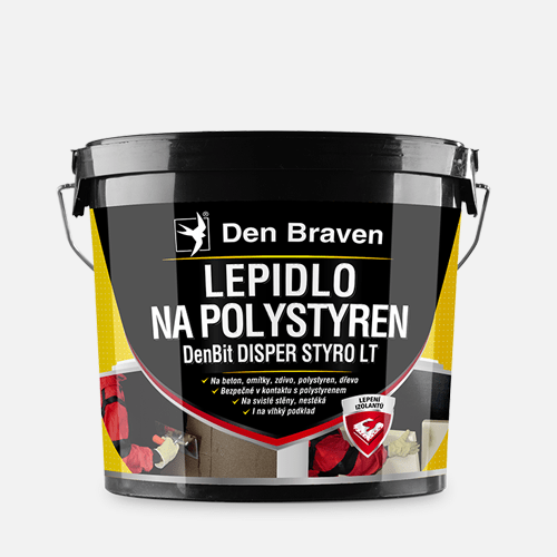 Den Braven - Lepidlo na polystyren DenBit DISPER STYRO LT, kbelík 10 kg, černé