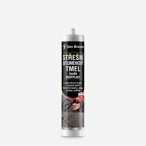 Den Braven - Střešní bitumenový tmel DenBit Roofplast, kartuše 310 ml, černý