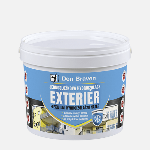 Den Braven - Jednosložková hydroizolace EXTERIÉR, kbelík 13 kg, modrá