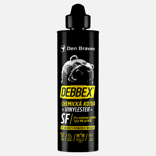 Den Braven - Chemická kotva VINYLESTER SF , kartuše 380 ml, šedá