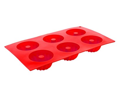 BANQUET  Forma na 6 báboviček silikonová CULINARIA Red 29,5 x 17,5 x 3,5 cm