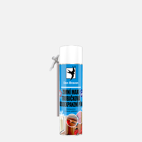Den Braven - Zimní maxi trubičková nízkoexpanzní pěna do -15 °C, trubičková dóza 500 ml, žlutá