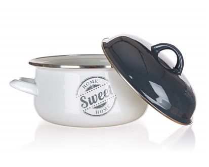 BANQUET Kastrol smaltovaný SWEET HOME 24 x 11,5 cm, 3,7 l, s poklicí