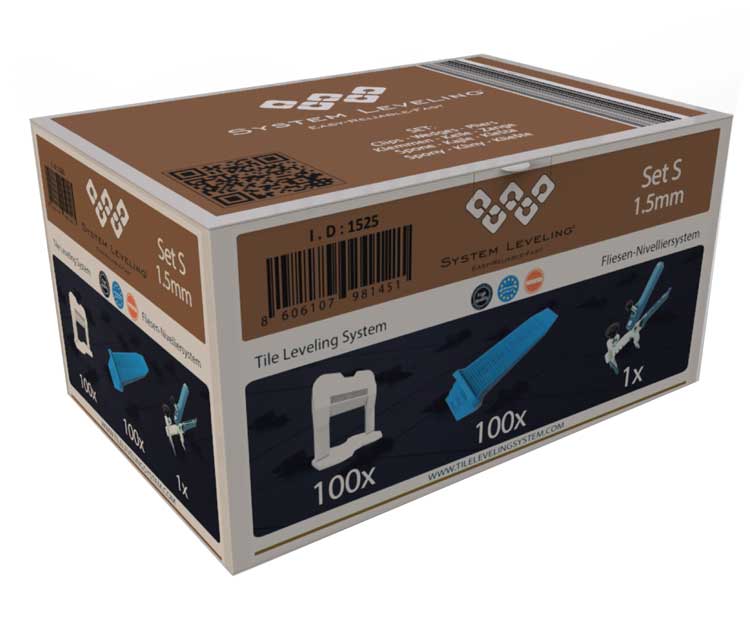 System Leveling - aplikační SET 100/100/1 - 1,5mm, karton