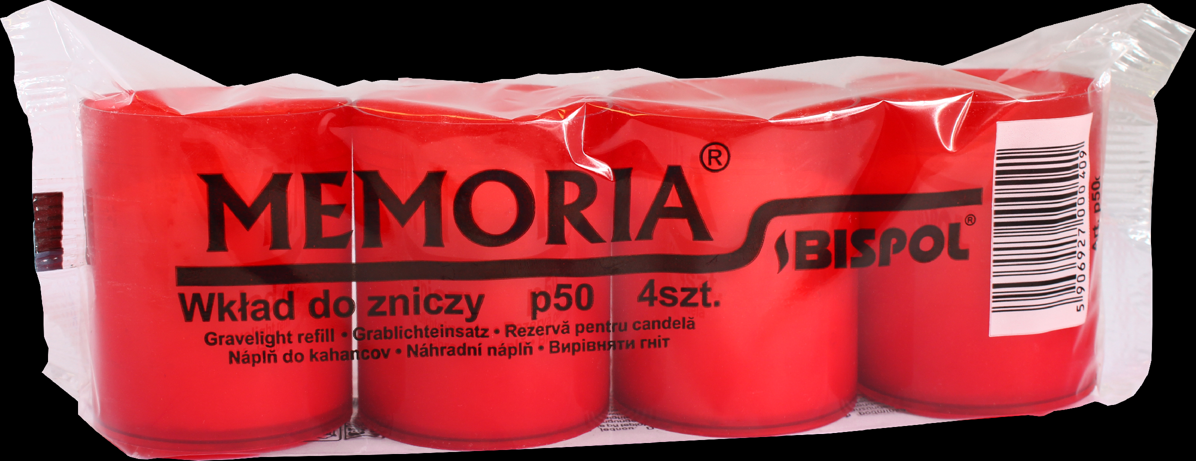 Hřbitovní svíčka p50 a4 červěná