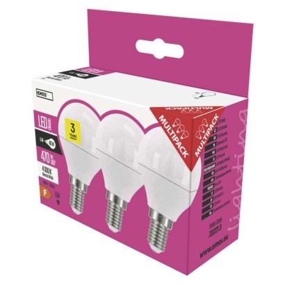 LED žárovka Classic Mini Globe 5W E14 neutrální bílá, 3 ks