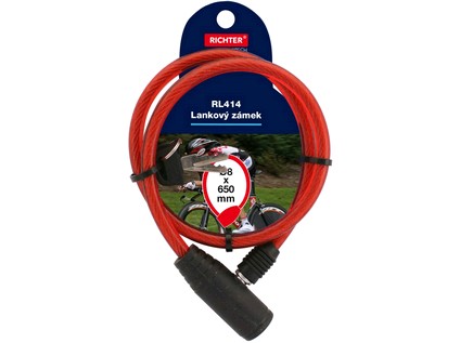zámek lankový  8x 650mm 2 kl. ČRV RICHTER