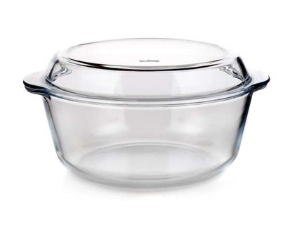 BORCAM Pekáč skleněný kulatý s víkem 3,15 l