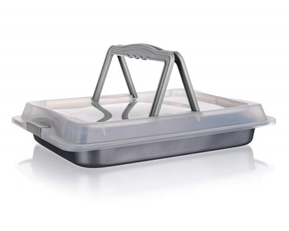 BANQUET Plech s nepřílnavým povrchem CULINARIA 42 x 29 x 4 cm, s víkem