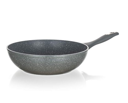 BANQUET Pánev WOK s nepřilnavým povrchem GRANITE Grey 28cm