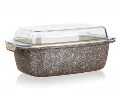 BANQUET Pekáč s nepřilnavým povrchem MARRONE 32 x 20 x 11 cm, 5,7 l, s poklicí