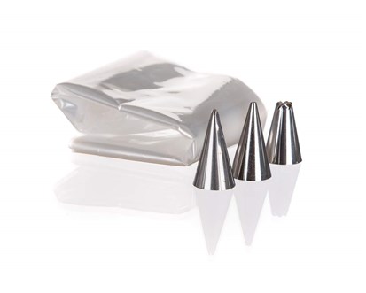 BANQUET Dekorační sada CULINARIA - 12 ks zdobící sáček, 3ks trysek