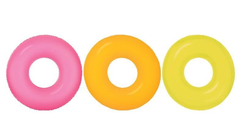 Kruh plavací INTEX NEON 91cm oranž.