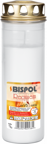 Hřbitovní lampička - lisovaný vosk V5 Červená