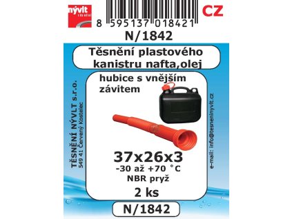 těsnění kanystrů PH 37x26x3 N/1842 (2ks)